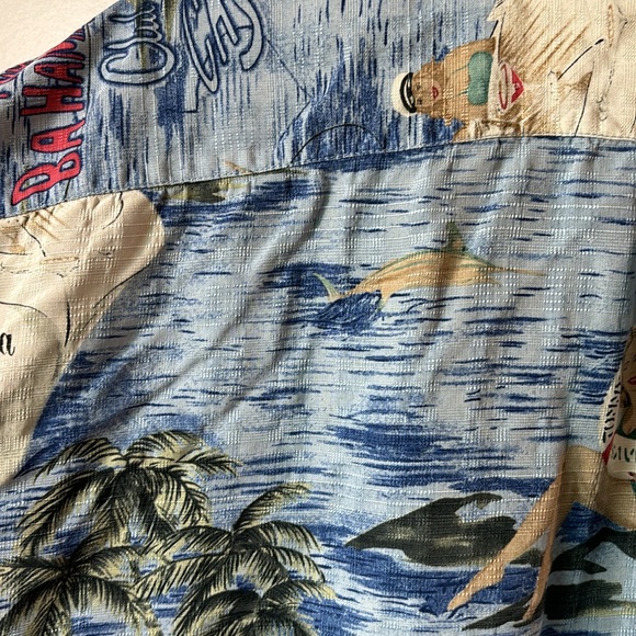 Tommy Bahama short sleeve button down SILK Hawaiian, fishing, Size XL EUC - Picture 7 of 7